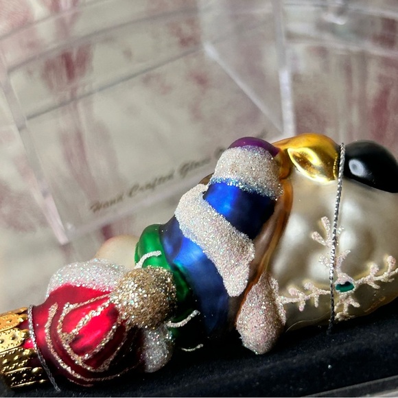 Vintage Christmas Ornament Handcrafted Glass Jeweled‎ Snowman Unique Treasures - Picture 12 of 17